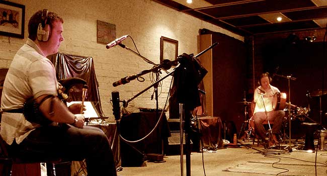 Angus Nicholson Trio Recording at Unit 7 Studio